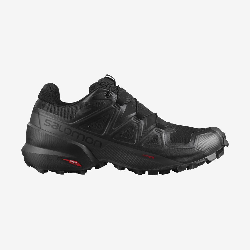 SALOMON UK SPEEDCROSS 5 GORE-TEX - Mens Trail Running Shoes Black,ZWRN32945